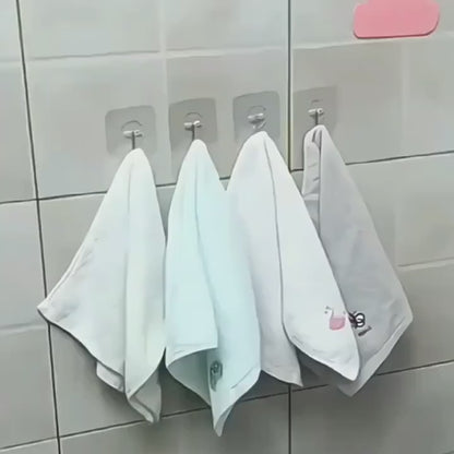 Modern Wall-Mounted Bathroom Towel Rack with 180° Rotating Hooks
