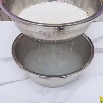 3pcs Stainless Steel Multi-Functional Strainer & Mixing Bowl