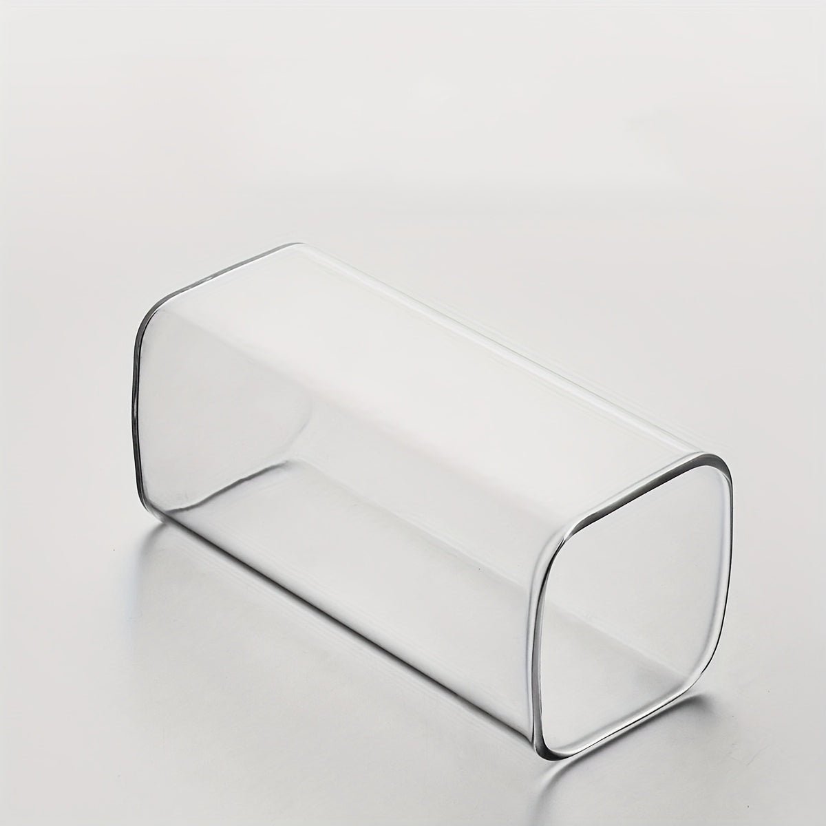 Rectangular Glass Water Cup with Straw and Silicone Lid - HazMarket
