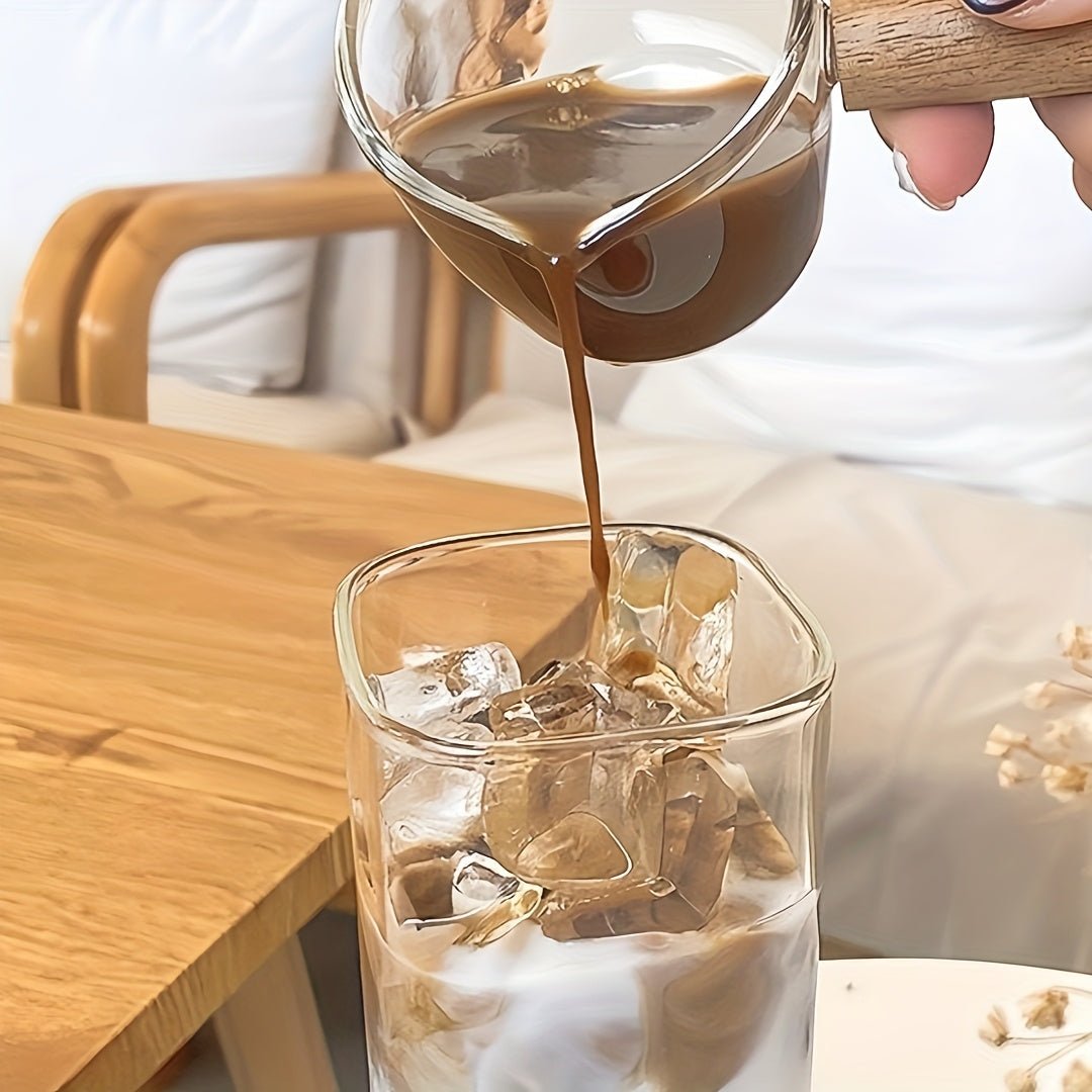 Rectangular Glass Water Cup with Straw and Silicone Lid - HazMarket