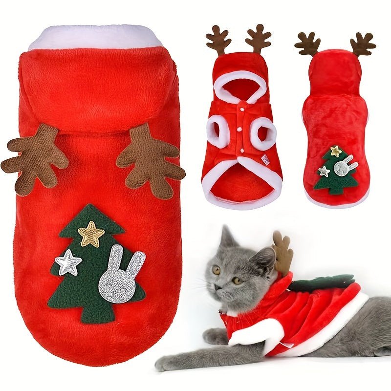 Reindeer Christmas Pet Costume for Small to Medium Dogs and Cats - HazMarket