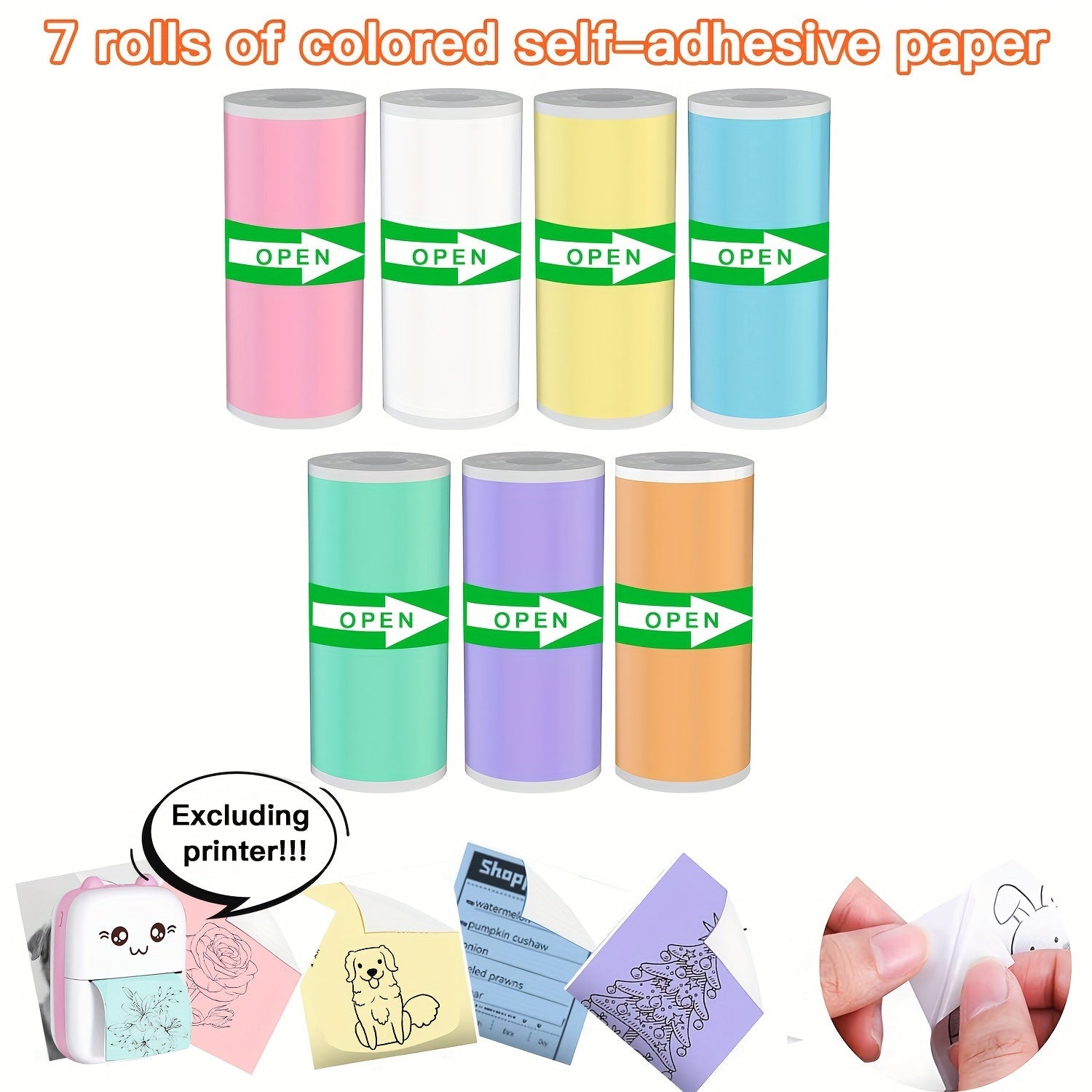 Self - Adhesive Paper Compatible with Mini Wireless Printers - HazMarket