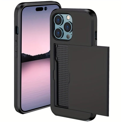 Shockproof Hard iPhone Case with Card Slot - HazMarket