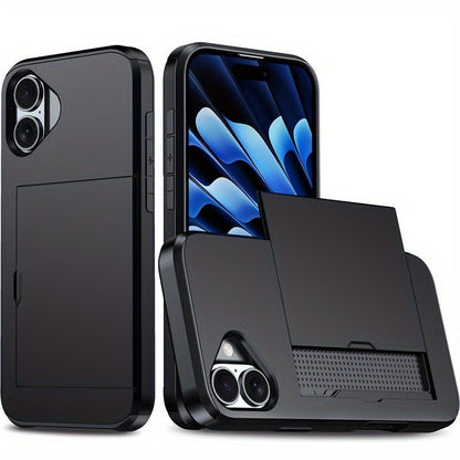 Shockproof Hard iPhone Case with Card Slot - HazMarket