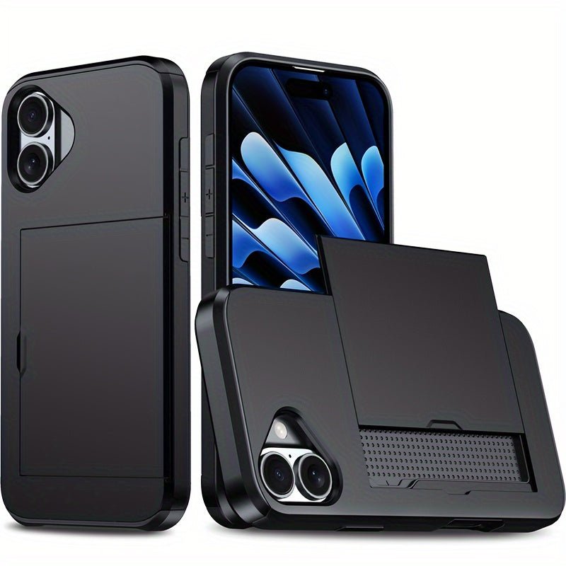 Shockproof Hard iPhone Case with Card Slot - HazMarket