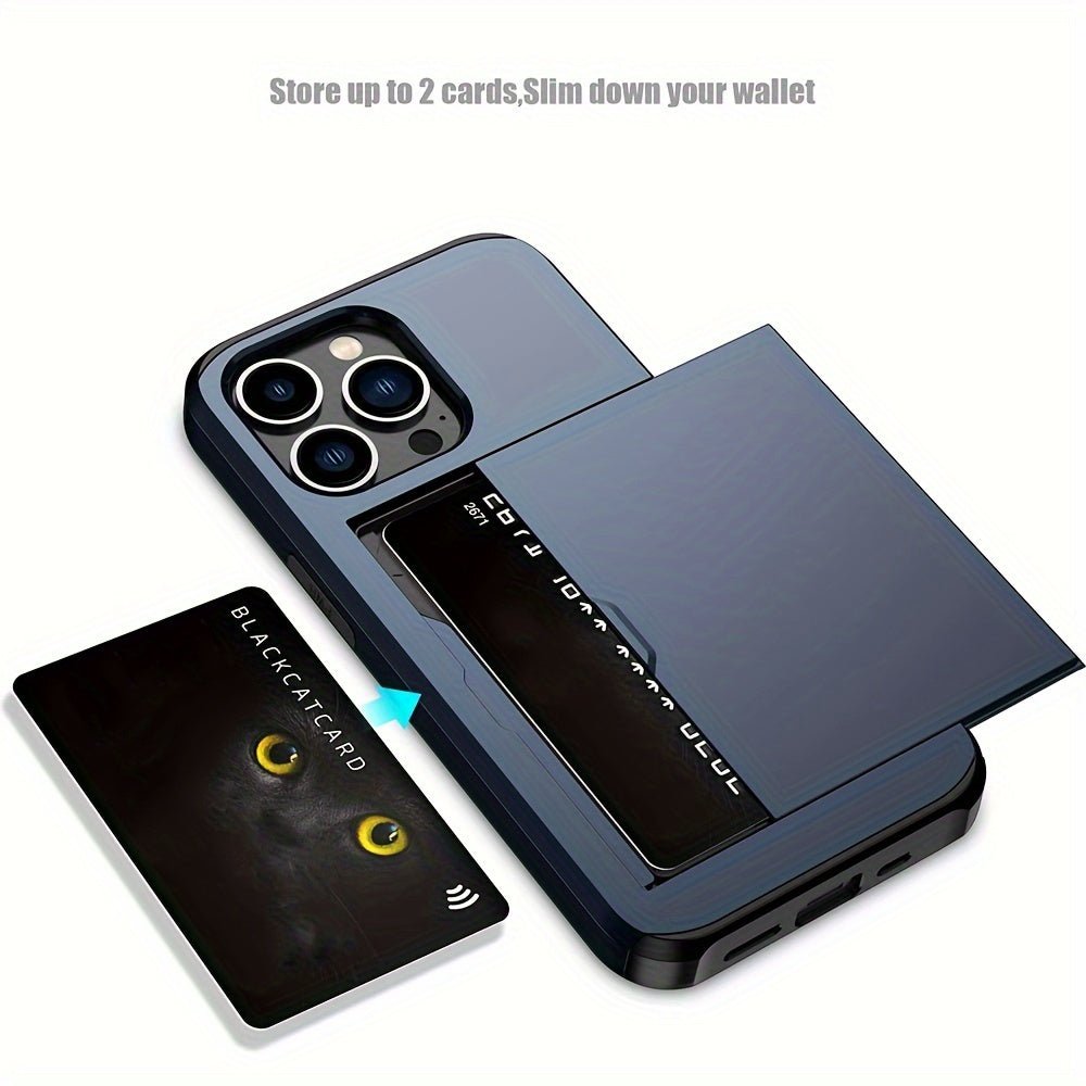 Shockproof Hard iPhone Case with Card Slot - HazMarket