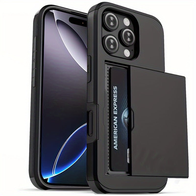 Shockproof Hard iPhone Case with Card Slot - HazMarket