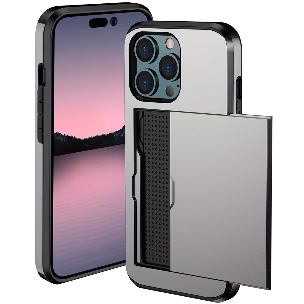 Shockproof Hard iPhone Case with Card Slot - HazMarket