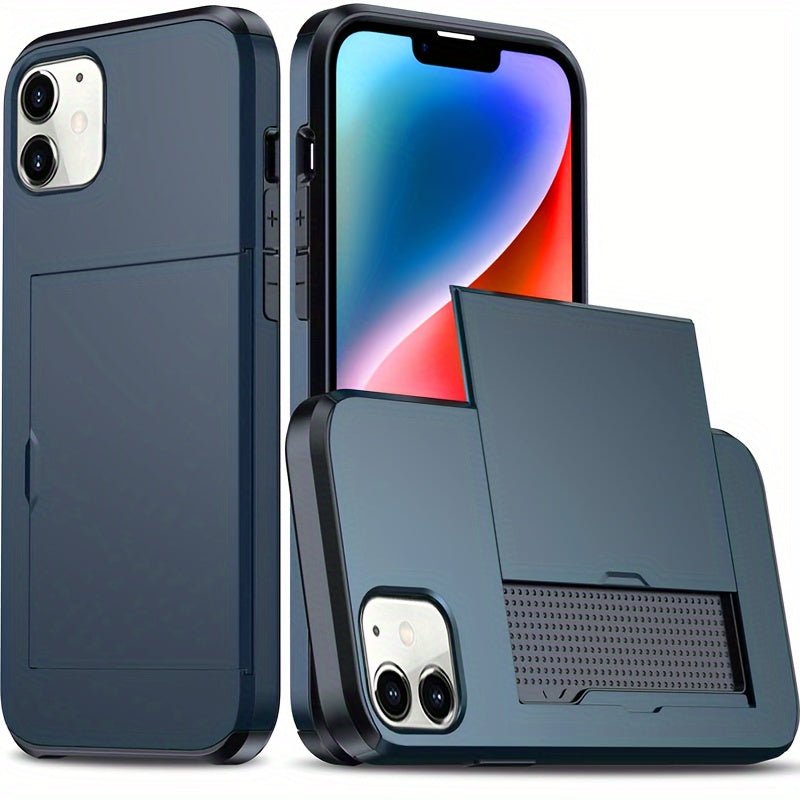 Shockproof Hard iPhone Case with Card Slot - HazMarket