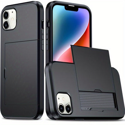 Shockproof Hard iPhone Case with Card Slot - HazMarket