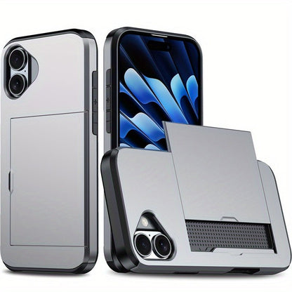 Shockproof Hard iPhone Case with Card Slot - HazMarket