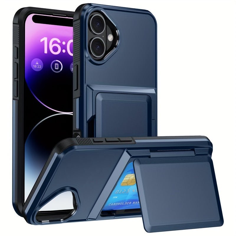 Shockproof Heavy Duty Hard iPhone Case with Card Slot - HazMarket