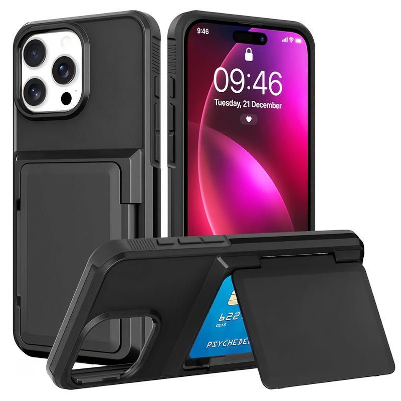 Shockproof Heavy Duty Hard iPhone Case with Card Slot - HazMarket