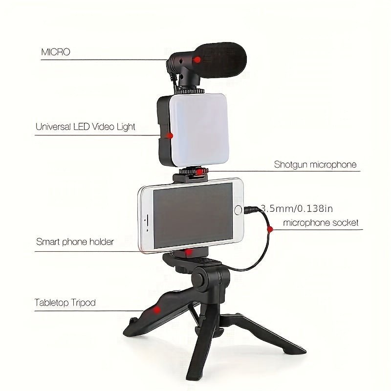 Smartphone & Camera LED Light Kit with Tripod Stand & Wireless Remote - HazMarket