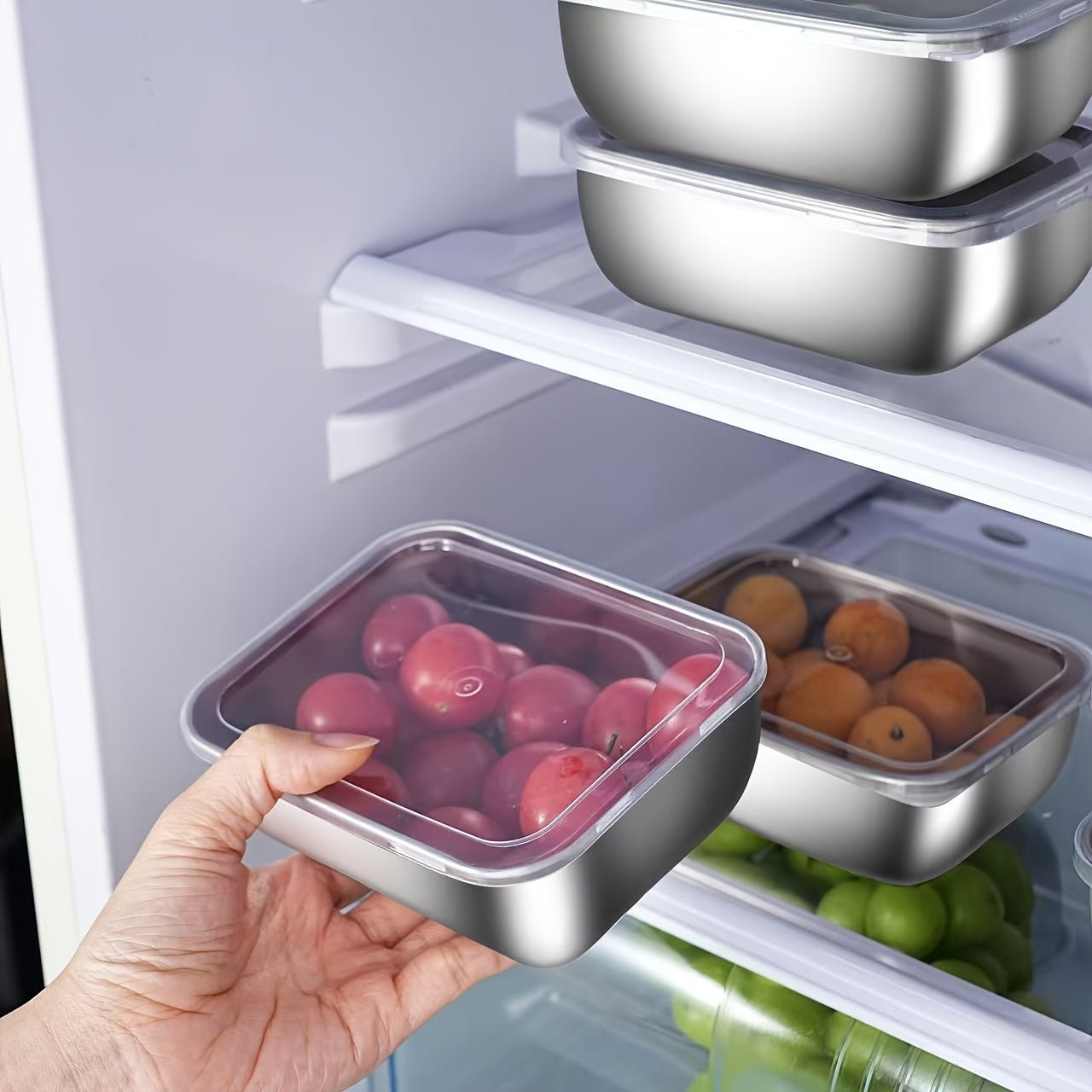 Stainless Steel Food Storage Container Set with Lids - HazMarket