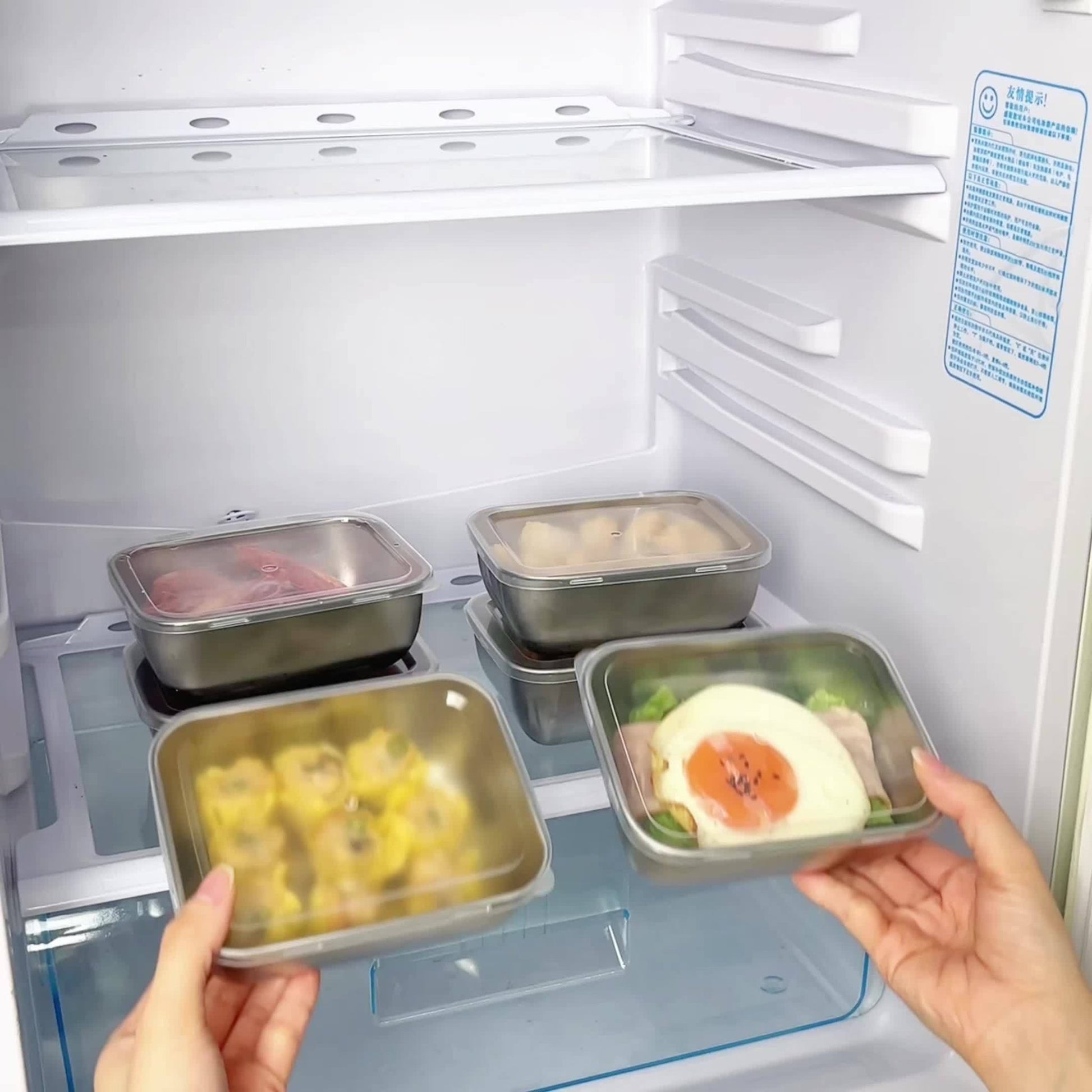 Stainless Steel Food Storage Container Set with Lids - HazMarket