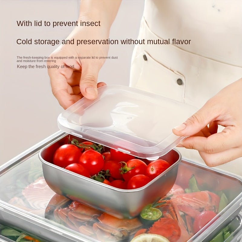 Stainless Steel Food Storage Container Set with Lids - HazMarket