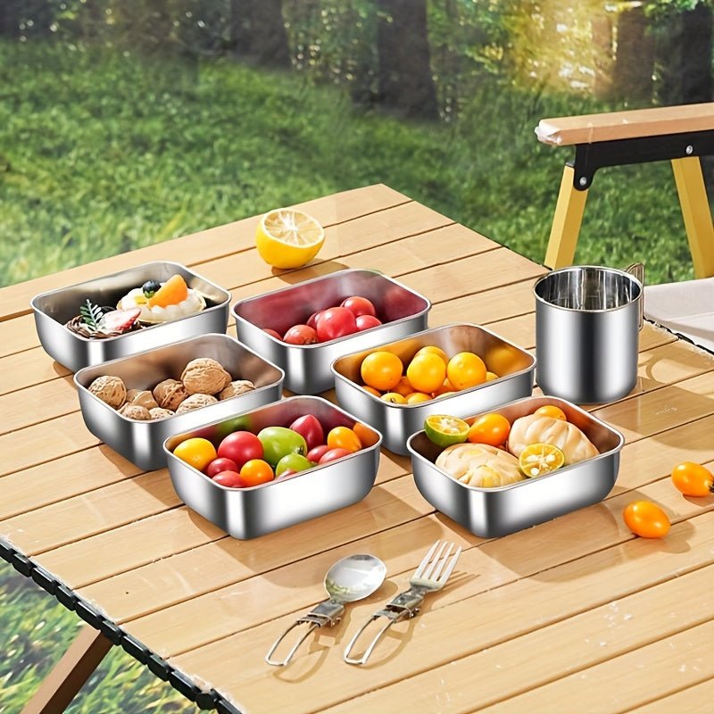 Stainless Steel Food Storage Container Set with Lids - HazMarket
