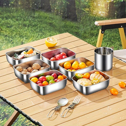 Stainless Steel Food Storage Container Set with Lids - HazMarket