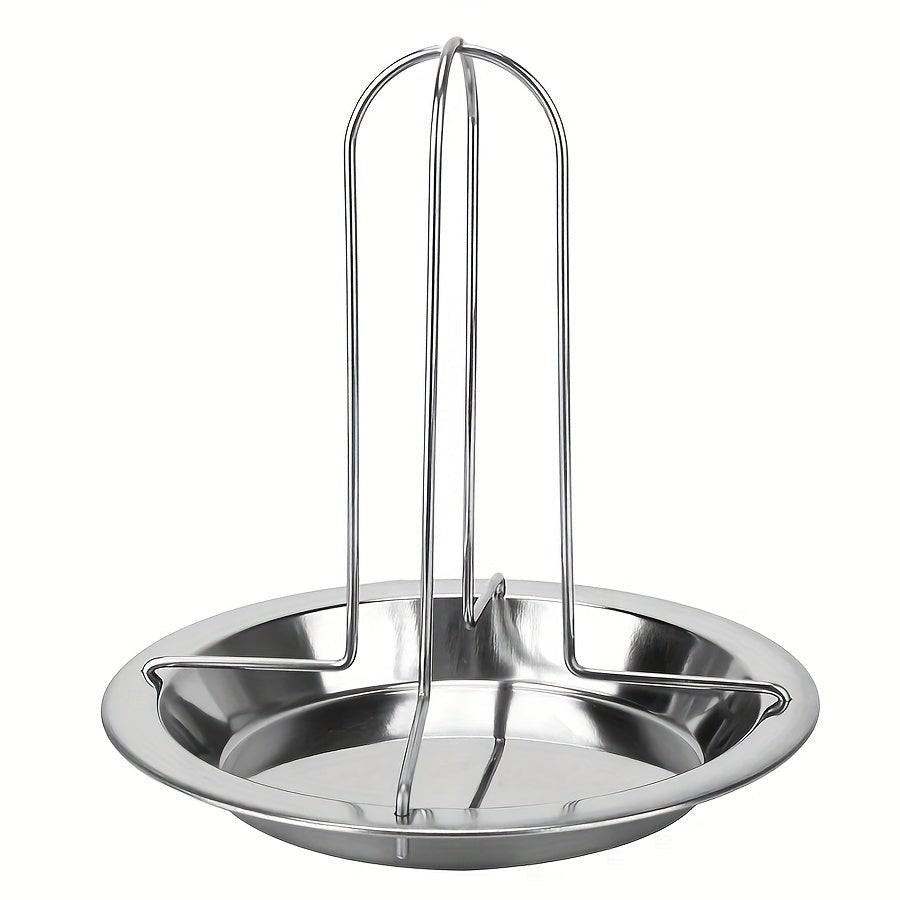 Stainless Steel Roasting Stand with Drip Pan for Grill and Oven - HazMarket