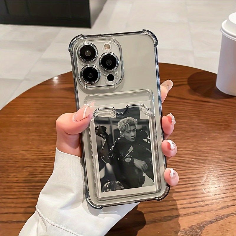 Transparent Card Slot Protection Mobile Phone Case for iPhone - HazMarket