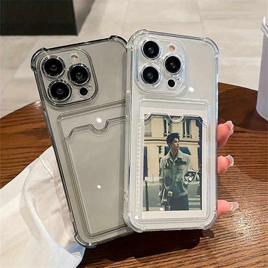 Transparent Card Slot Protection Mobile Phone Case for iPhone - HazMarket