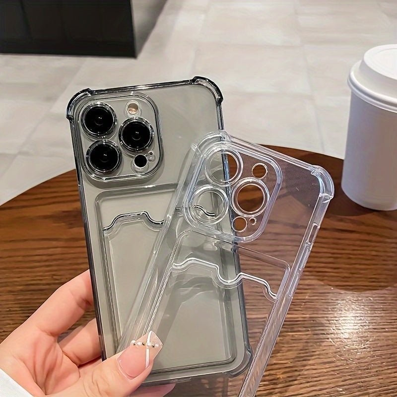 Transparent Card Slot Protection Mobile Phone Case for iPhone - HazMarket