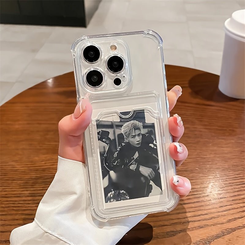 Transparent Card Slot Protection Mobile Phone Case for iPhone - HazMarket