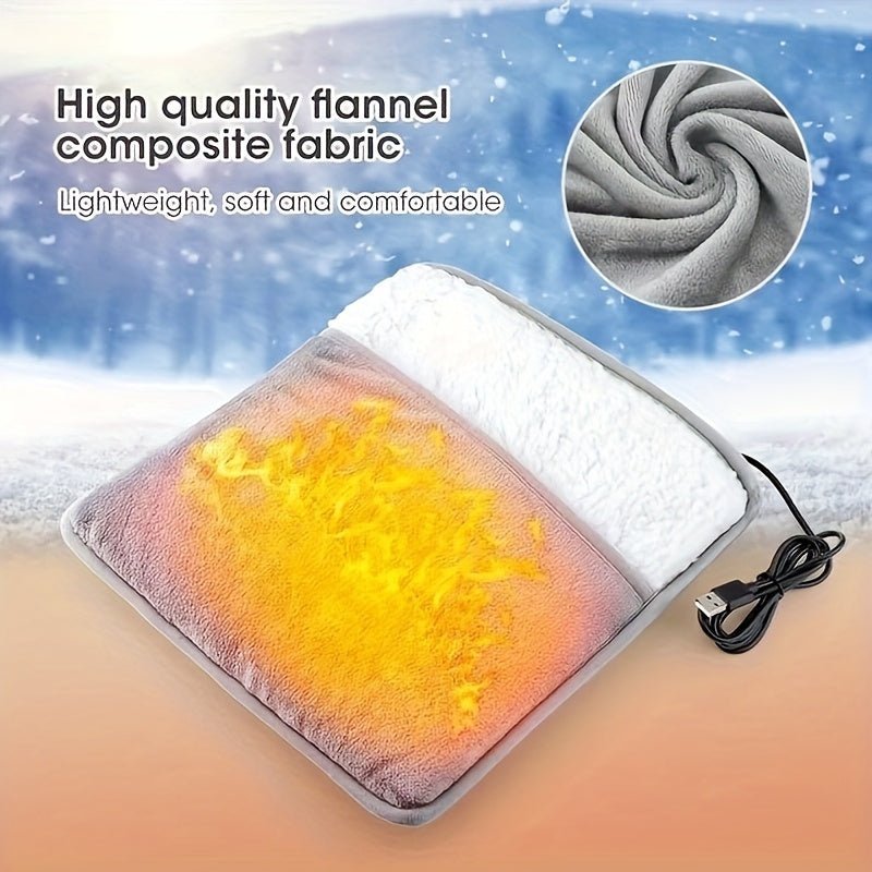 USB Heated Foot Warmer Pad & Washable Electric Thermal Heating - HazMarket