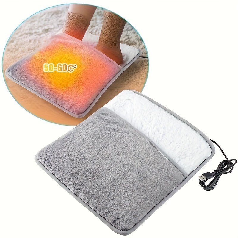 USB Heated Foot Warmer Pad & Washable Electric Thermal Heating - HazMarket