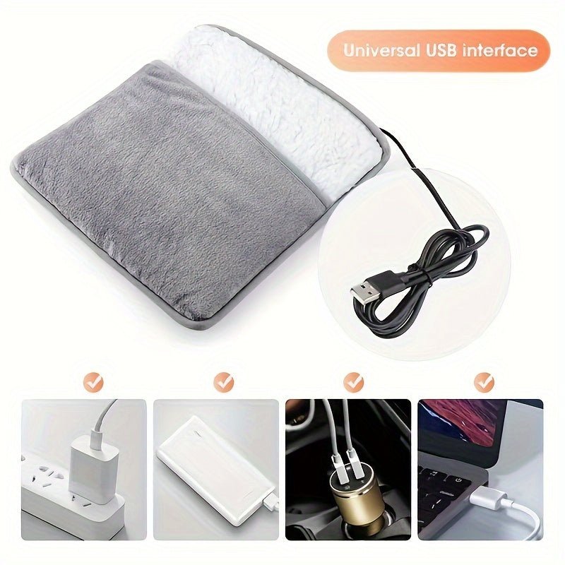 USB Heated Foot Warmer Pad & Washable Electric Thermal Heating - HazMarket