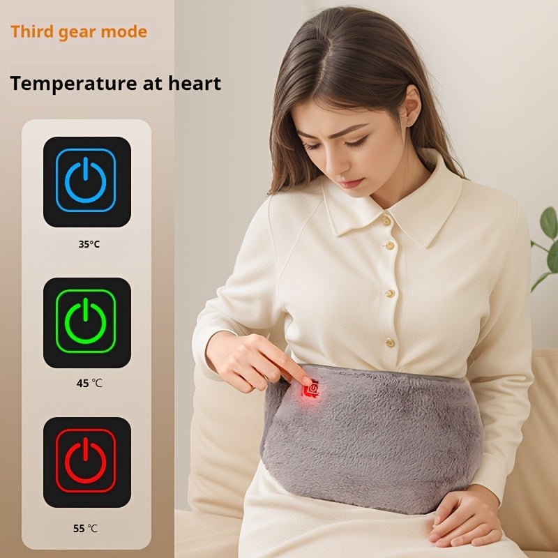 USB Powered Electric Heating Belt, Adjustable 3 - Temperature Settings, Comfortable Warm Waistband - HazMarket