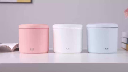 Warm Wave 2L Colorful Humidifier with Aromatherapy Diffuser - Quiet Operation, USB - Powered, Auto Shut - Off, for Home & Office Desk - HazMarket