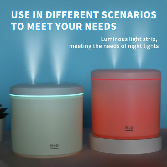 Warm Wave 2L Colorful Humidifier with Aromatherapy Diffuser - Quiet Operation, USB - Powered, Auto Shut - Off, for Home & Office Desk - HazMarket