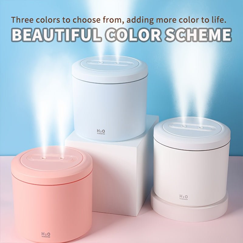 Warm Wave 2L Colorful Humidifier with Aromatherapy Diffuser - Quiet Operation, USB - Powered, Auto Shut - Off, for Home & Office Desk - HazMarket
