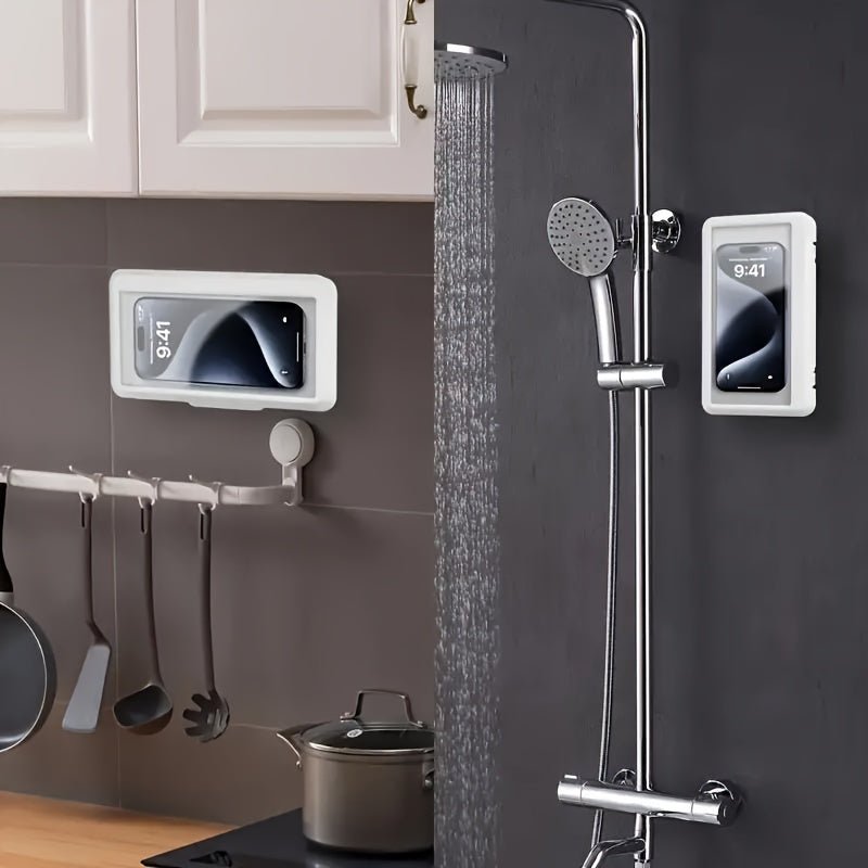 Waterproof ABS Shower Phone Holder with 360° Rotatable Touch Screen - HazMarket