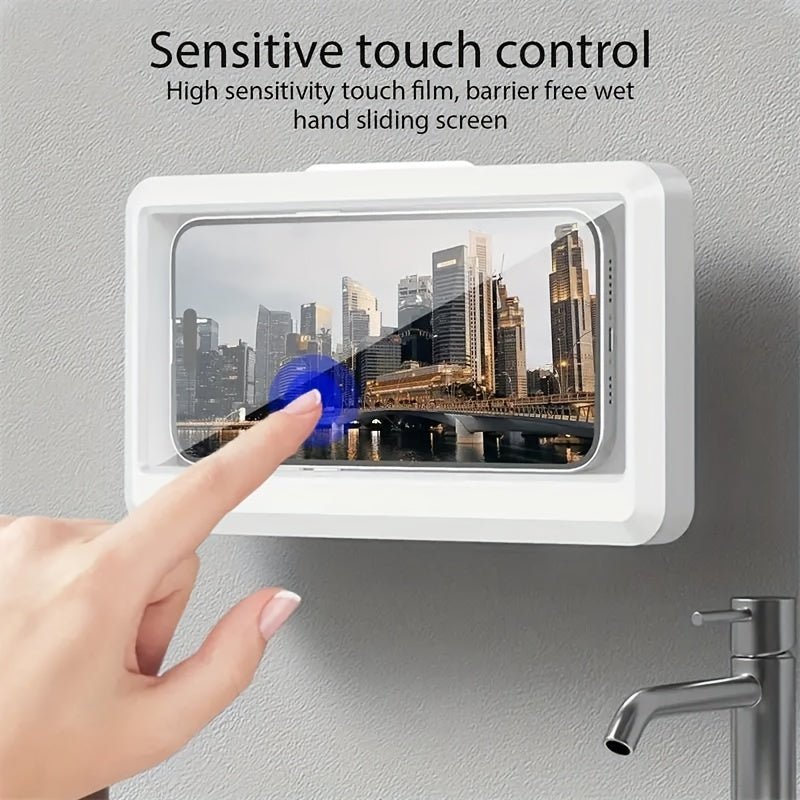 Waterproof ABS Shower Phone Holder with 360° Rotatable Touch Screen - HazMarket